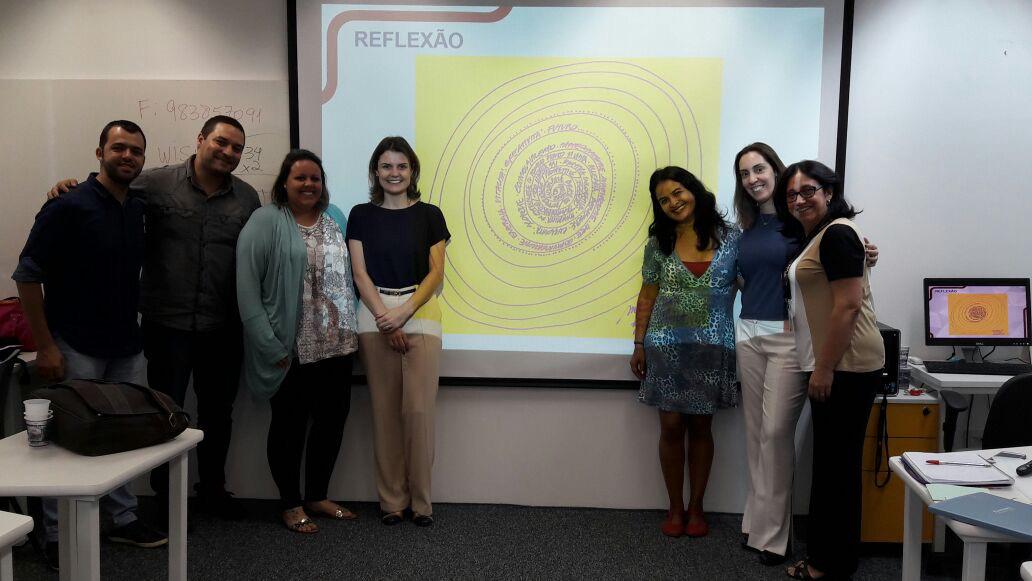 Momento de reflexão durante formação com Sandra Rodrigues